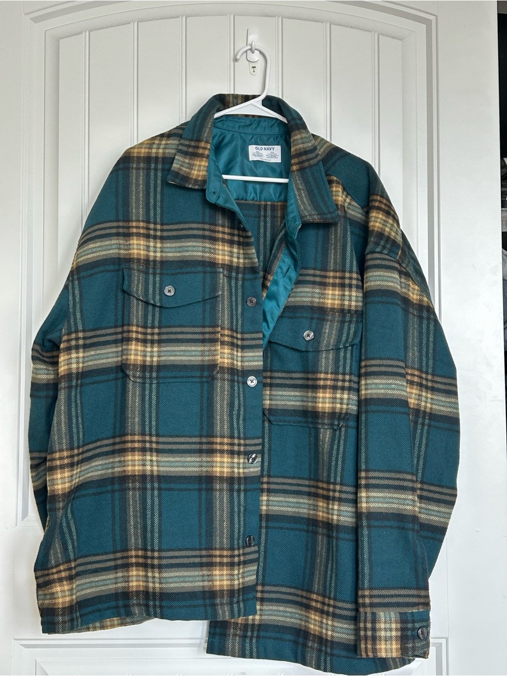 Old Navy XXL Fall Plaid Coat Button Up